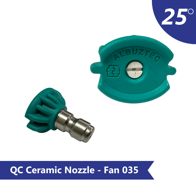 Quick connect Ceramic nozzle- 25° fan 035 orifice